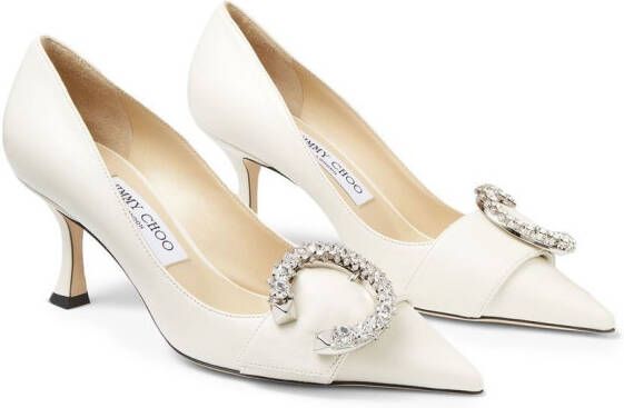 Jimmy Choo Melva pumps met kristallen gesp Wit