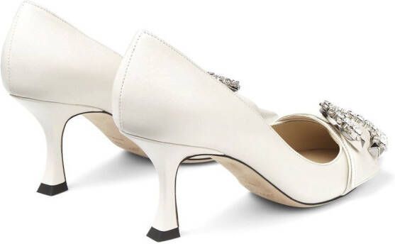 Jimmy Choo Melva pumps met kristallen gesp Wit