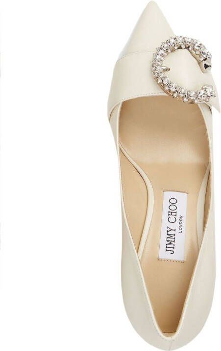 Jimmy Choo Melva pumps met kristallen gesp Wit