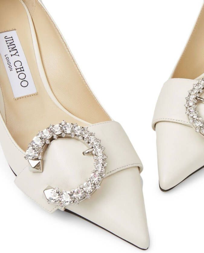 Jimmy Choo Melva pumps met kristallen gesp Wit