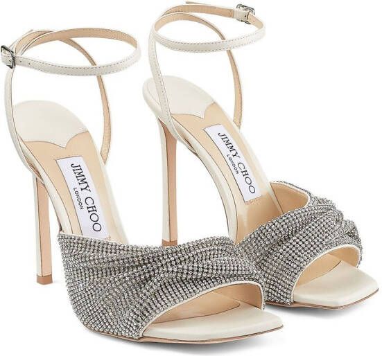 Jimmy Choo Naria sandalen met kristal Beige