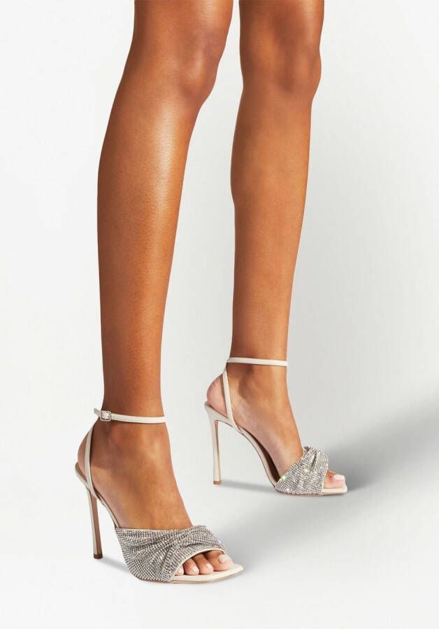 Jimmy Choo Naria sandalen met kristal Beige