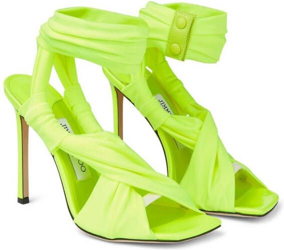 Jimmy Choo Neoma 110 sandalen met wikkelband Groen