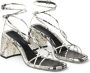 Jimmy Choo Onyxia 70 mm leren sandalen Beige - Thumbnail 2