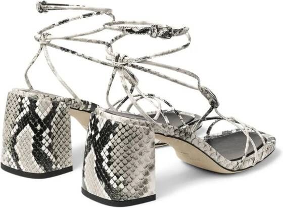 Jimmy Choo Onyxia 70 mm leren sandalen Beige