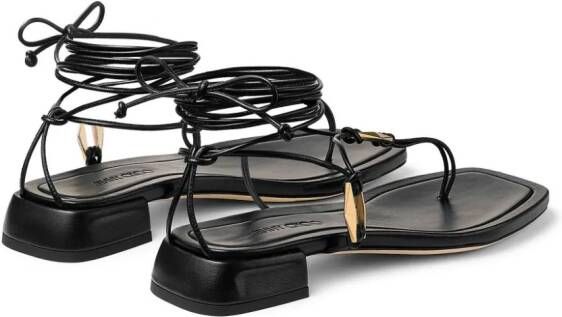 Jimmy Choo Onyxia leren sandalen Zwart