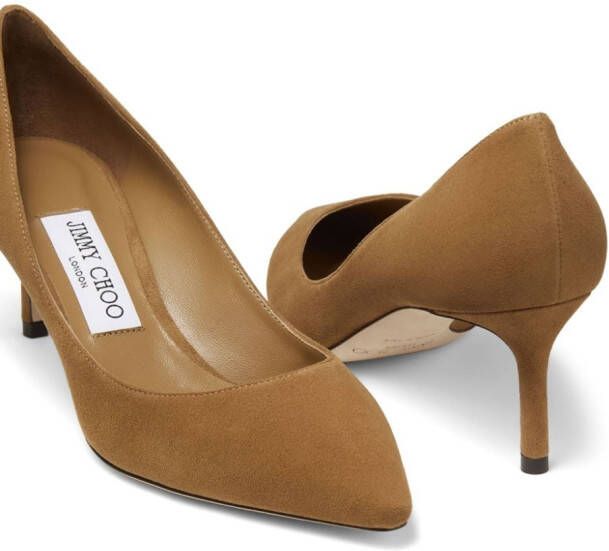 Jimmy Choo Romy 60 mm suède pumps Bruin