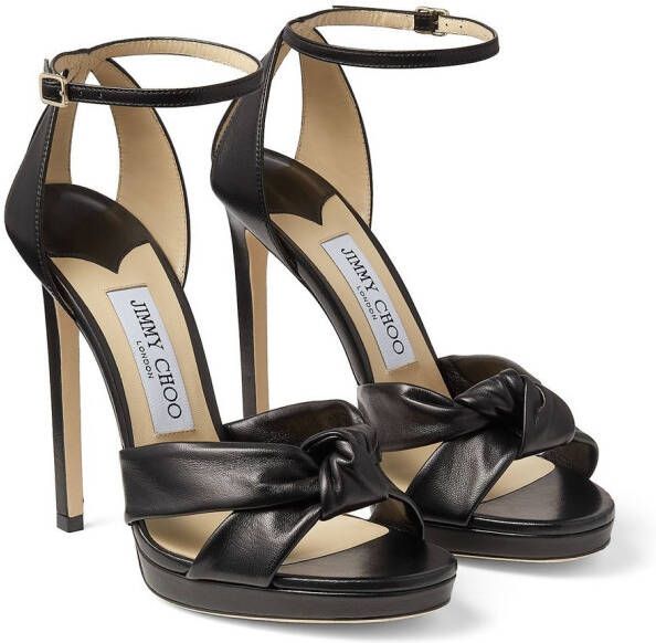 Jimmy Choo Rosie geknoopte sandalen Zwart