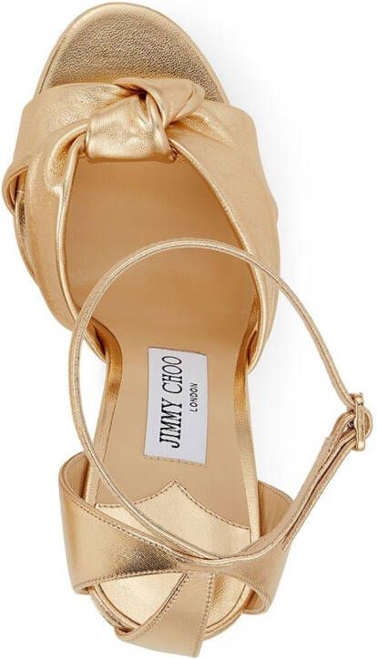 Jimmy Choo Rosie metallic sandalen Goud