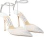 Jimmy Choo Saeda 100 mm pumps verfraaid met kristallen Wit - Thumbnail 2