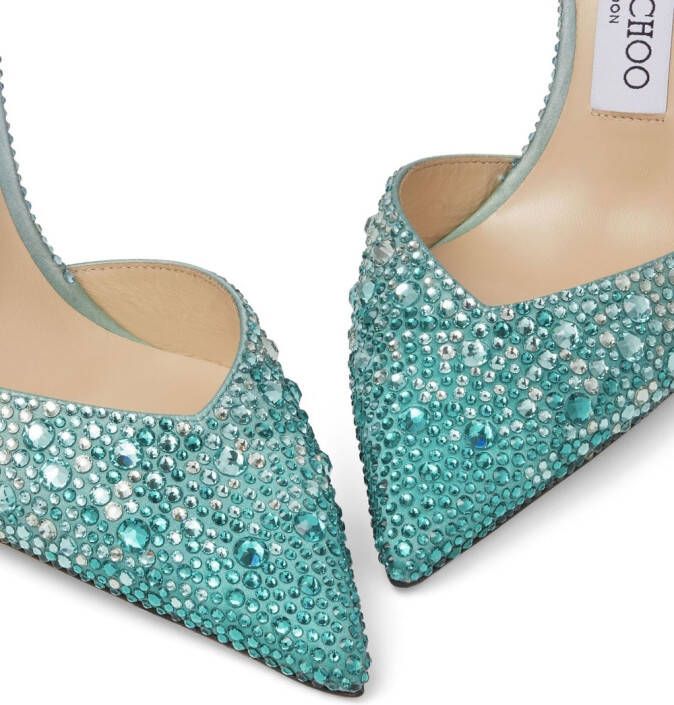 Jimmy Choo Saeda sandalen verfraaid met kristal Groen