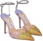 Jimmy Choo Saeda 100 mm pumps met kristallen Paars - Thumbnail 2