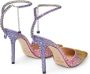 Jimmy Choo Saeda 100mm pumps met kristallen Paars - Thumbnail 3