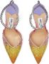 Jimmy Choo Saeda 100mm pumps met kristallen Paars - Thumbnail 4