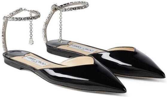 Jimmy Choo Saeda ballerina's Zwart