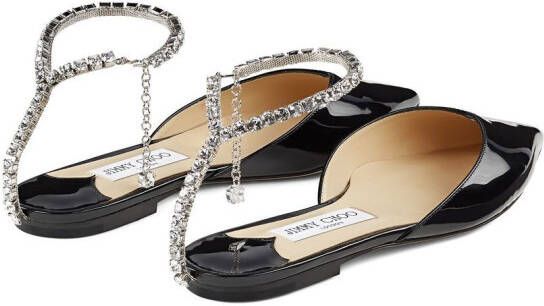 Jimmy Choo Saeda ballerina's Zwart