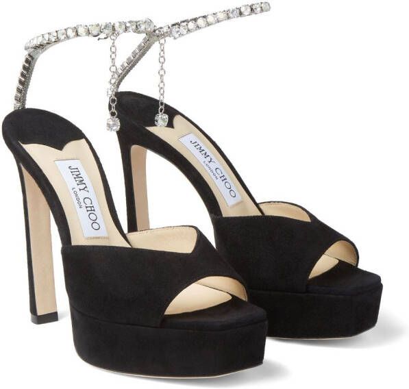 Jimmy Choo Gilda sandalen verfraaid met kristallen Zwart