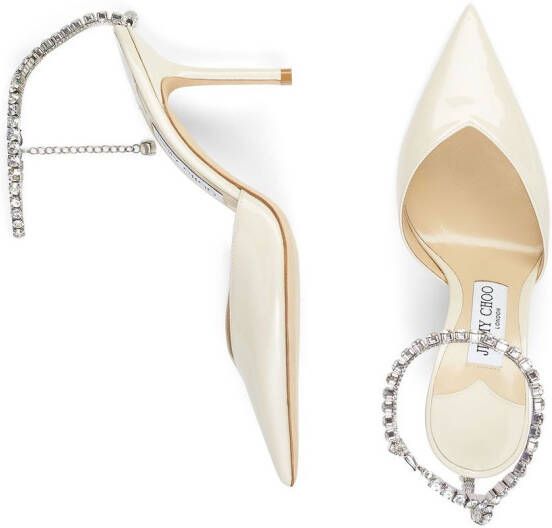 Jimmy Choo Saeda pumps met puntige neus Beige