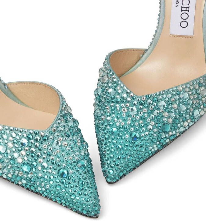 Jimmy Choo Saeda pumps verfraaid met kristallen Groen