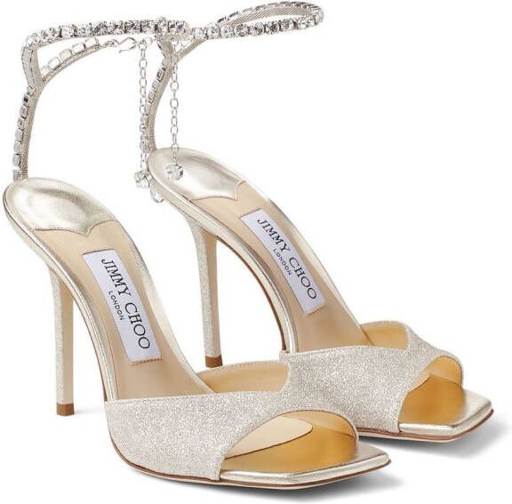 Jimmy Choo Saeda sandalen Goud