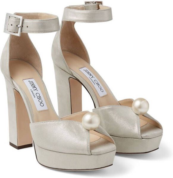 Jimmy Choo Socorie sandalen met blokhak Beige