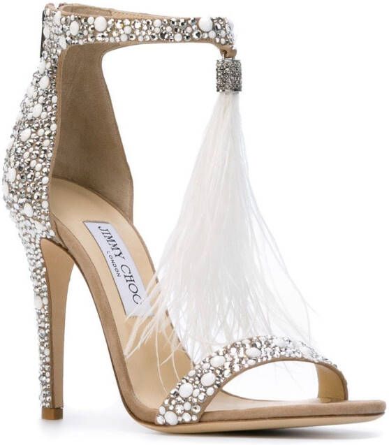 Jimmy Choo Viola 110 sandalen Beige