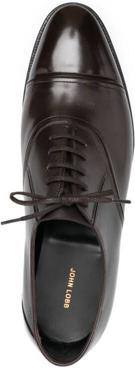 John Lobb Oxford schoenen met ronde neus Bruin