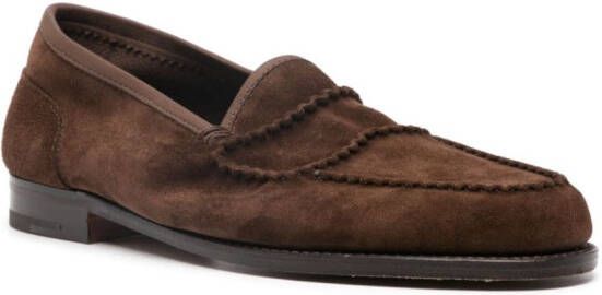 John Lobb Suède loafers Bruin