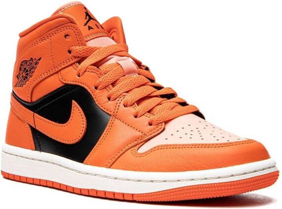 Jordan Air 1 Mid SE "Orange Black" sneakers Oranje