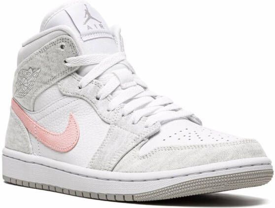 Jordan Air 1 Mid SE "Heather Grey Pink" sneakers Wit