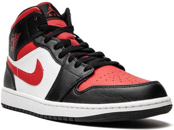 Jordan Air 1 Mid "Bred Toe" sneakers Wit