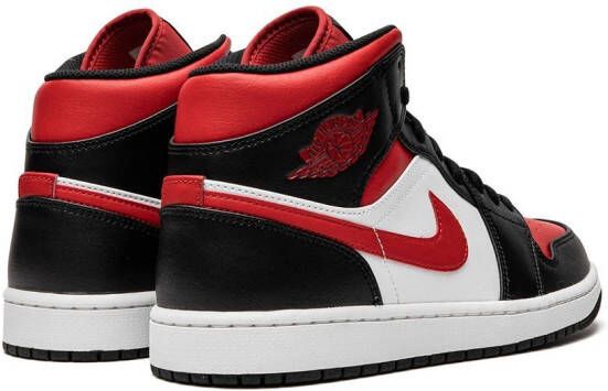 Jordan Air 1 Mid "Bred Toe" sneakers Wit