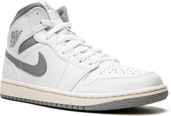 Jordan Air 1 Mid "White Stealth Grey sneakers Wit