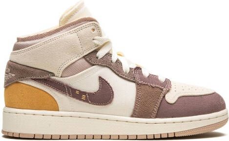 Jordan Kids "Air Jordan 1 Mid Craft Inside Out Taupe Haze sneakers" Beige