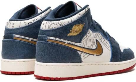 Jordan Kids Air Jordan 1 Mid SE "Take Flight" sneakers Blauw