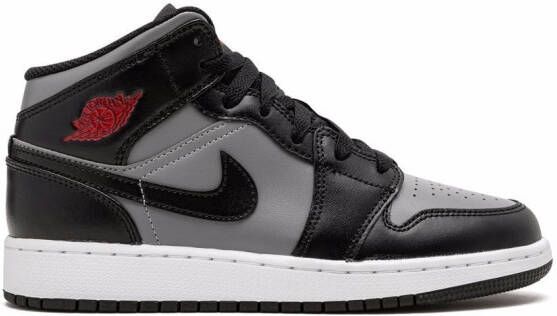 Jordan Kids Air Jordan 1 Mid "Shadow Red" sneakers Zwart