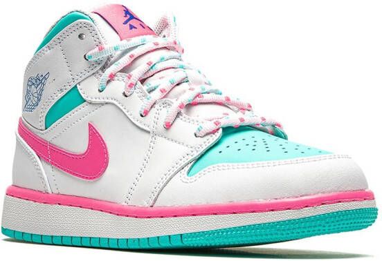 Jordan Kids Air Jordan 1 mid-top sneakers Wit