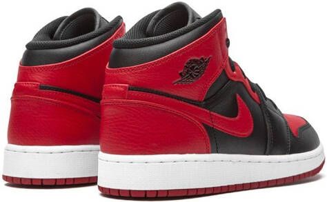 Jordan Kids Air Jordan 1 mid-top sneakers Zwart