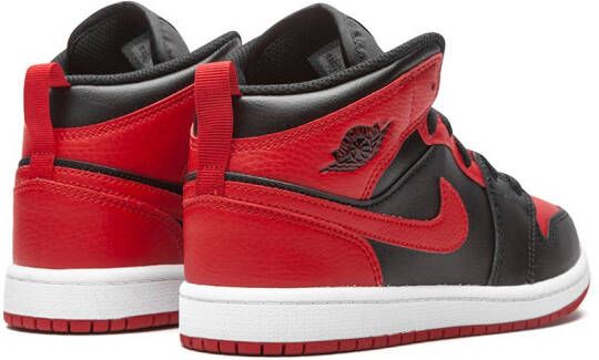 Jordan Kids Air Jordan 1 mid-top sneakers Zwart