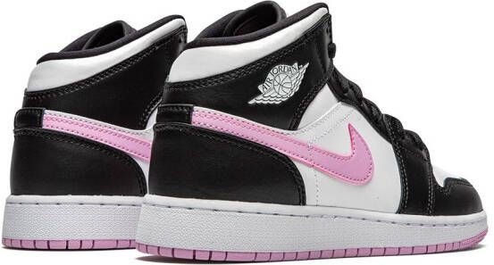 Jordan Kids Air Jordan 1 mid-top sneakers Zwart