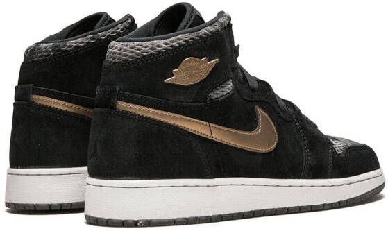 Jordan Kids Air Jordan 1 Retro high-top sneakers Zwart