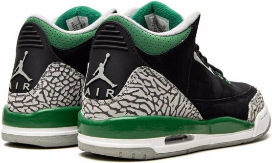 Jordan Kids "Air Jordan 3 Retro Pine Green sneakers" Zwart