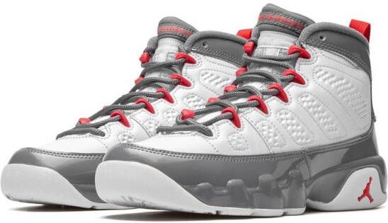 Jordan Kids "Air Jordan 9 Fire Red sneakers" Wit