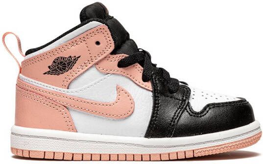 Jordan Kids "Jordan 1 Arctic Orange mid-top sneakers" Wit