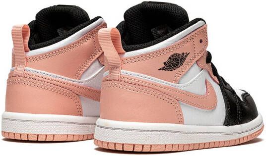 Jordan Kids "Jordan 1 Arctic Orange mid-top sneakers" Wit