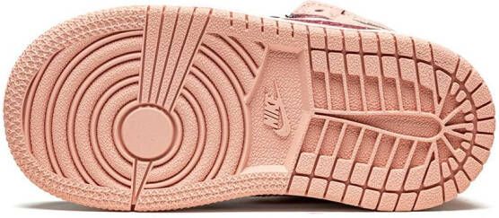 Jordan Kids "Jordan 1 Arctic Orange mid-top sneakers" Wit