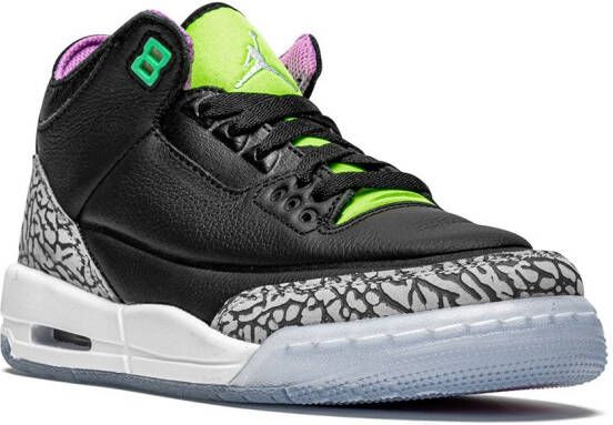 Jordan Kids "Jordan 3 Retro Electric Green sneakers" Zwart