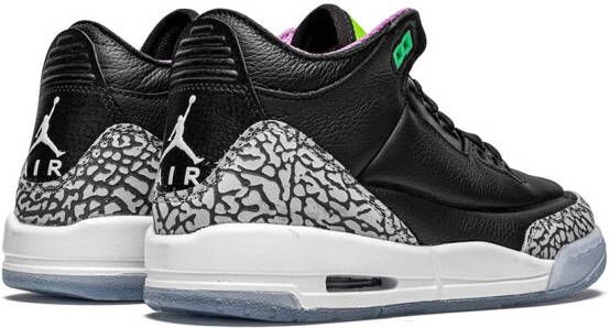 Jordan Kids "Jordan 3 Retro Electric Green sneakers" Zwart