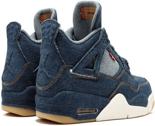 Jordan Nike x Levi's Air 4 Retro sneakers Blauw