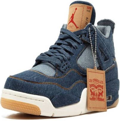 Jordan Nike x Levi's Air 4 Retro sneakers Blauw